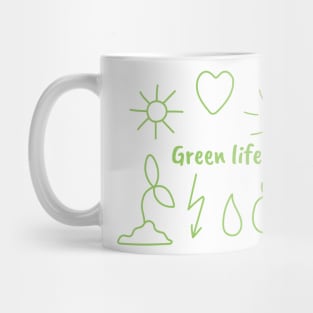 Environmental elements design. Line art Mug